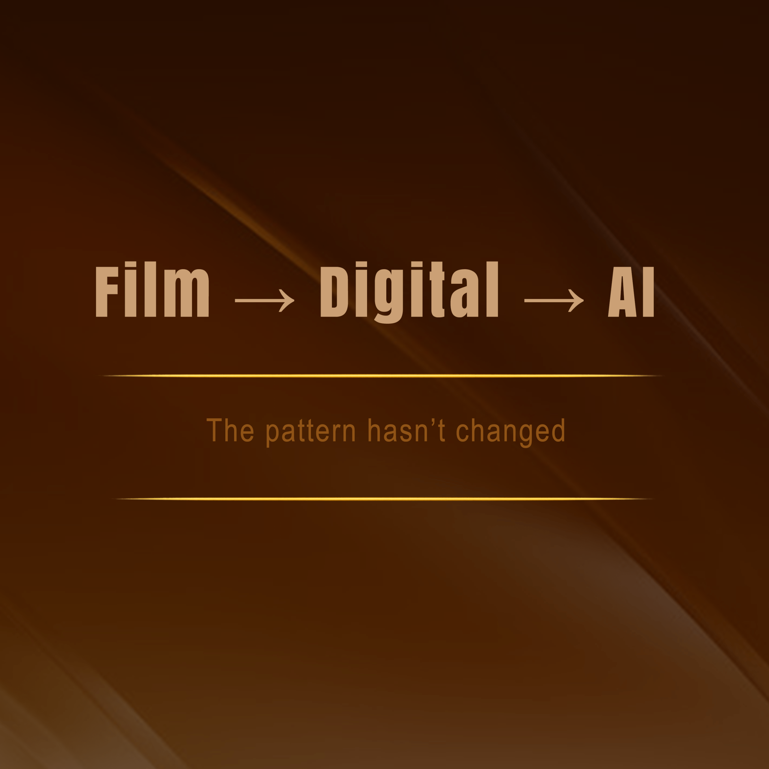 Film to digital to AI - The pattern has not changed